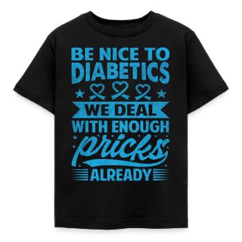 Ensemble contre le diabète - T-shirt Enfant - noir - Devant - AI Model Kid Female (0cm)