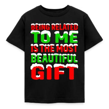 Être lié à moi - Drôle de dicton de Noël - T-shirt Enfant - noir - Devant - AI Model Kid Female (0cm)