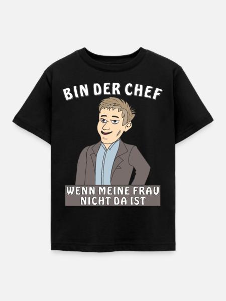 MANN BIN DER CHEF - Kinder T-Shirt - Schwarz