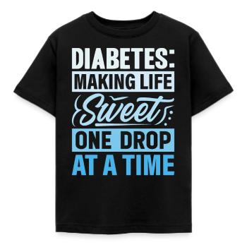 Diabète - Rendre la vie douce une goutte à la fois - T-shirt Enfant - noir - Devant - AI Model Kid Female (0cm)