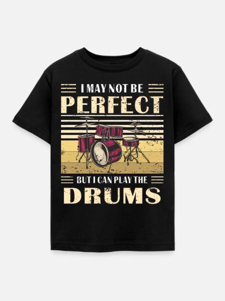 DRUMS - Kinder T-Shirt - Schwarz