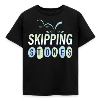 Skipping Stones - Kinder T-Shirt - Schwarz - Vorne - AI Model Kid Female (0cm)