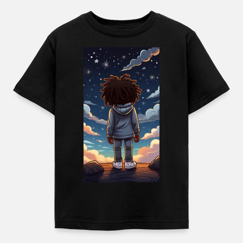 Idée cadeau Ciel nocturne Noël Bethléem - T-shirt Enfant - noir