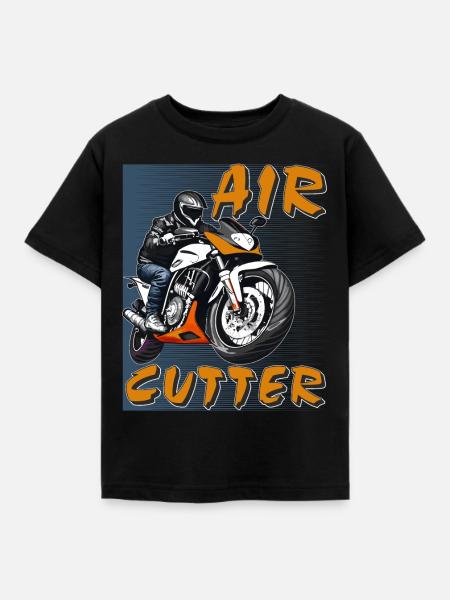 MOTORRAD AIR CUTTER - Kinder T-Shirt - Schwarz