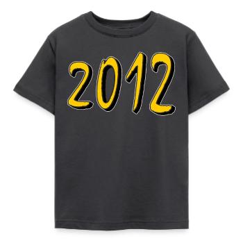 BIRTHDAY YEAR 2012 - Kids' T-Shirt - dark grey - Front - AI Model Kid Female (0cm)