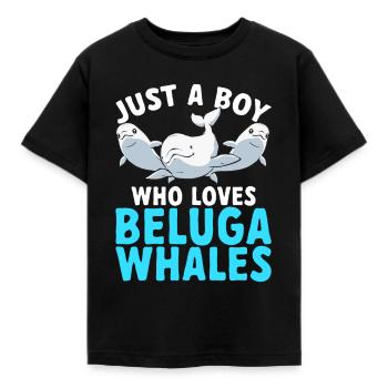 Weißwal Beluga Wal - Kinder T-Shirt - Schwarz - Vorne - AI Model Kid Female (0cm)