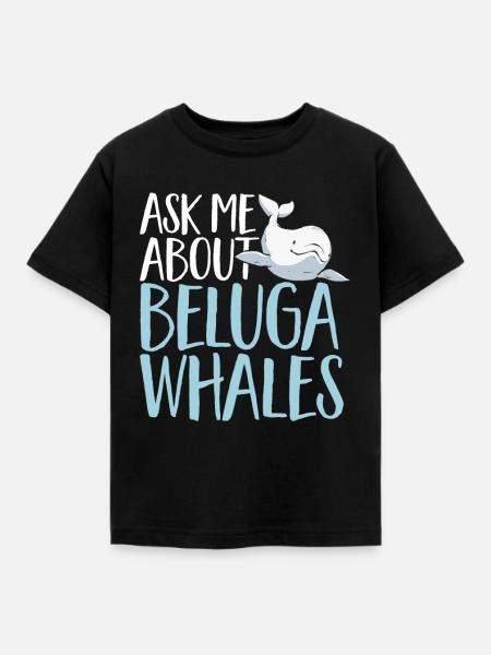 Weißwal Beluga Wal - Kinder T-Shirt - Schwarz