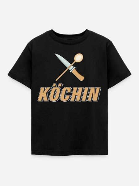 KÖCHIN - Kinder T-Shirt - Schwarz