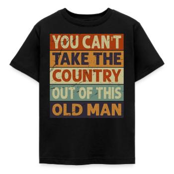 You Can't Take The Country Out Of This Old Man - Kids' T-Shirt - black - Front - AI Model Kid Female (0cm)