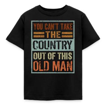 You Can't Take The Country Out Of This Old Man - Kinder T-Shirt - Schwarz - Vorne - AI Model Kid Female (0cm)