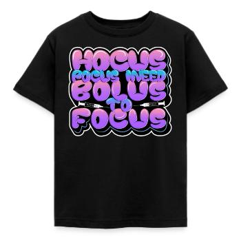 Hocus Pocus J’ai Besoin D’un Bolus Pour Me Concentrer - Diabète - T-shirt Enfant - noir - Devant - AI Model Kid Female (0cm)