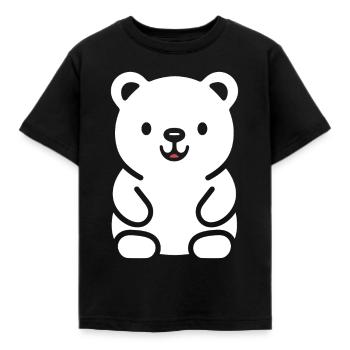 Ours en peluche petit nounours - T-shirt Enfant - noir - Devant - AI Model Kid Female (0cm)