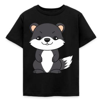 Humor little weasel - Kids' T-Shirt - black - Front - AI Model Kid Female (0cm)