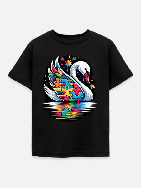 Autism Awareness puzzles piece - Kinder T-Shirt - Schwarz
