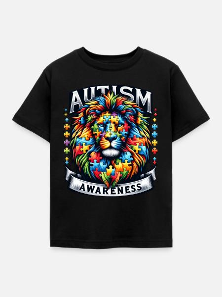 Autism Awareness puzzles piece - Kinder T-Shirt - Schwarz