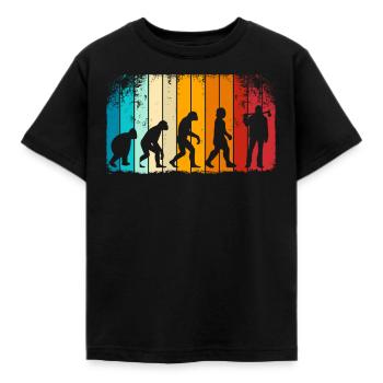 Retro Evolution Lumberjack - Déchiqueteuse à bois - T-shirt Enfant - noir - Devant - AI Model Kid Female (0cm)