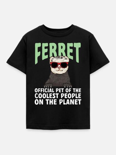 Frettchen Besitzer Frettchen - Kinder T-Shirt - Schwarz
