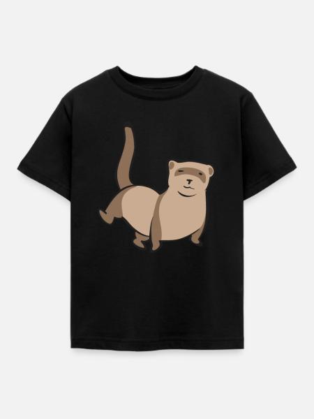 Frettchen Besitzer Frettchen - Kinder T-Shirt - Schwarz