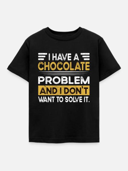Chocolate is my hobby - Kinder T-Shirt - Schwarz