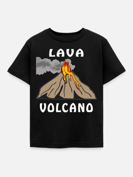 LAVA VOLCANO - Kinder T-Shirt - Schwarz