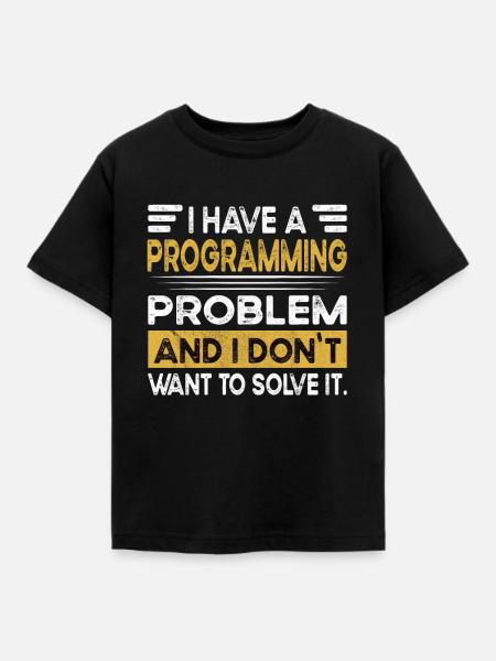 Programming is my hobby - Kinder T-Shirt - Schwarz
