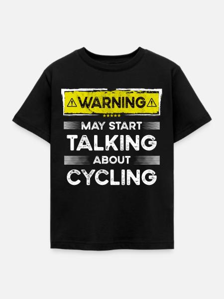 Talking about Cycling funny - Kinder T-Shirt - Schwarz