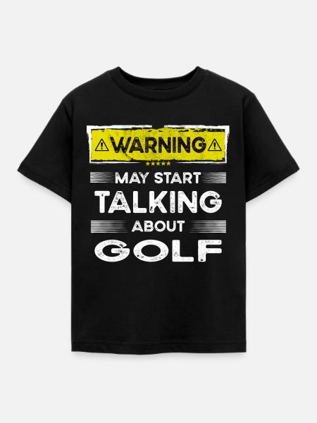 Talking about Golf funny - Kinder T-Shirt - Schwarz