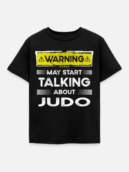 Talking about Judo funny - Kinder T-Shirt - Schwarz