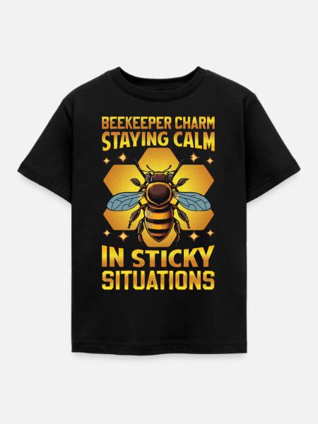 Beekeeper Charm – Sticky Situations - Kinder T-Shirt - Schwarz