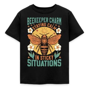 Charme de l’apiculteur - Situations délicates - T-shirt Enfant - noir - Devant - AI Model Kid Female (0cm)