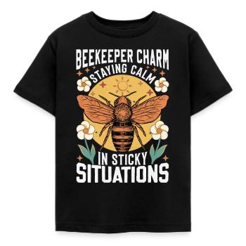Charme de l’apiculteur - Situations délicates - T-shirt Enfant - noir - Devant - AI Model Kid Female (0cm)