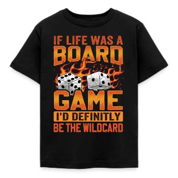 Board Game Saying - Shy, Introvert - Kids' T-Shirt - black - Front - AI Model Kid Female (0cm)