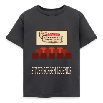 Film Movie Lovers Retro Vintage Classic Cinema TV - Kids' T-Shirt - dark grey - Front - AI Model Kid Female (0cm)