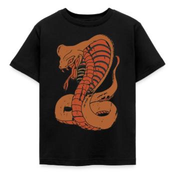 Cobra - Kinder T-Shirt - Schwarz - Vorne - AI Model Kid Female (0cm)