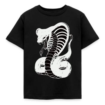 Cobra - Kinder T-Shirt - Schwarz - Vorne - AI Model Kid Female (0cm)