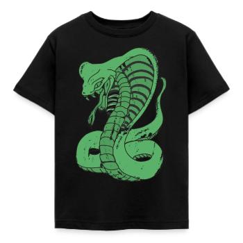 Cobra - Kinder T-Shirt - Schwarz - Vorne - AI Model Kid Female (0cm)