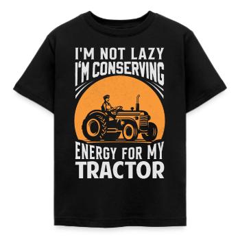 Économiser l’énergie pour la récolte de l’agriculture du tracteur - T-shirt Enfant - noir - Devant - AI Model Kid Female (0cm)