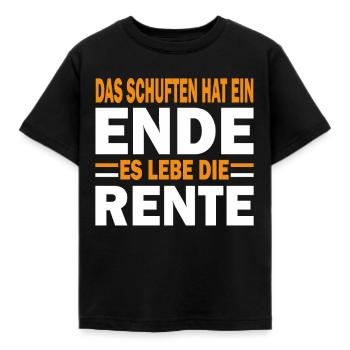 Le labeur est terminé, vive la pension jaune - T-shirt Enfant - noir - Devant - AI Model Kid Female (0cm)