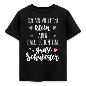 Ich werde große Schwester 2025 Regenbogen Mädchen - Kinder T-Shirt - Schwarz - Vorne - AI Model Kid Female (0cm)