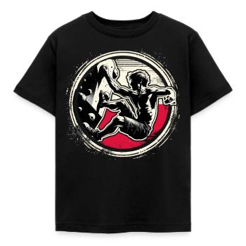Poland Climber – Escalade de bloc en détresse - T-shirt Enfant - noir - Devant - AI Model Kid Female (0cm)