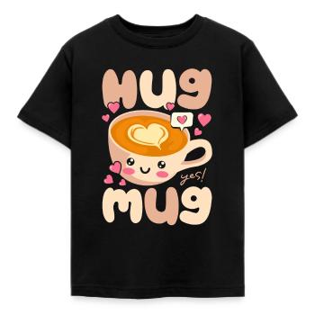 Morgendliche Kuschel-Frühstücksschüssel! - Kinder T-Shirt - Schwarz - Vorne - AI Model Kid Female (0cm)