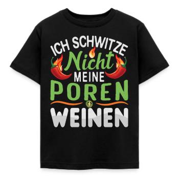 Je ne transpire pas mes pores pleurent - Chili Cook - T-shirt Enfant - noir - Devant - AI Model Kid Female (0cm)