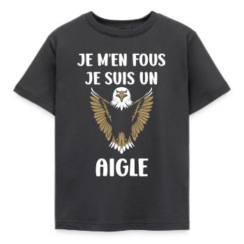Citation humour Oiseau aigle - T-shirt Enfant - charbon - Devant - AI Model Kid Female (0cm)