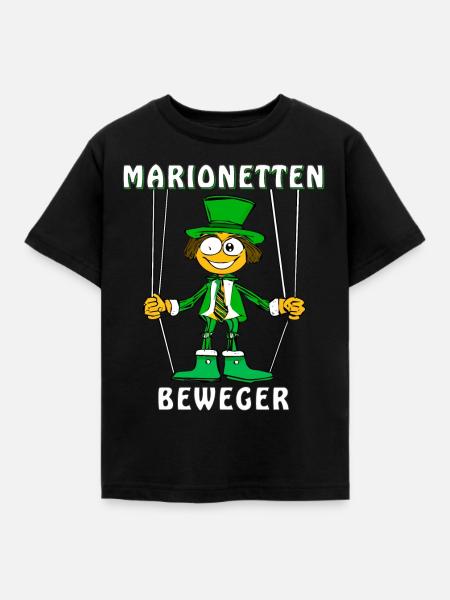 MARIONETTEN BEWEGER - Kinder T-Shirt - Schwarz