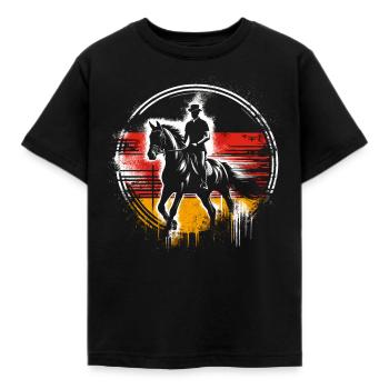 Entraîneur de compétition équestre en Allemagne - T-shirt Enfant - noir - Devant - AI Model Kid Female (0cm)
