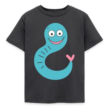 regenwürmer - Kinder T-Shirt - Dunkelgrau - Vorne - AI Model Kid Female (0cm)