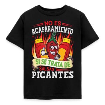 Spicy Food Pepper Lover Outfit for Spicy - Kids' T-Shirt - black - Front - AI Model Kid Female (0cm)