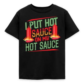 Spicy Food Pepper Lover Outfit for Spicy - Kids' T-Shirt - black - Front - AI Model Kid Female (0cm)