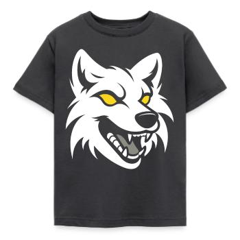 wolf - Kids' T-Shirt - dark grey - Front - AI Model Kid Female (0cm)