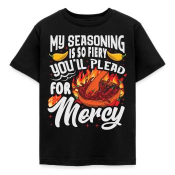 Chef Expert Culinaire Foodie Spicy Chili Apparel - T-shirt Enfant - noir - Devant - AI Model Kid Female (0cm)